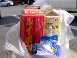 コンビニでは水補給。水代が意外とかかってる。